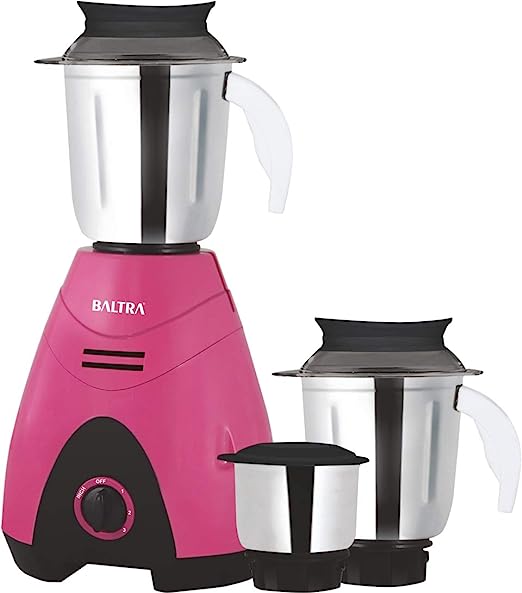 Baltra Tiger BMG-151 750-Watt Mixer Grinder 3 Jars(Pink/Black) (ISI Certified, 2year warranty with Doorstep Service) Baltra Tiger BMG-151 750-Watt Mixer Grinder 3 Jars(Pink/Black) (ISI Certified, 2year warranty with Doorstep Service)